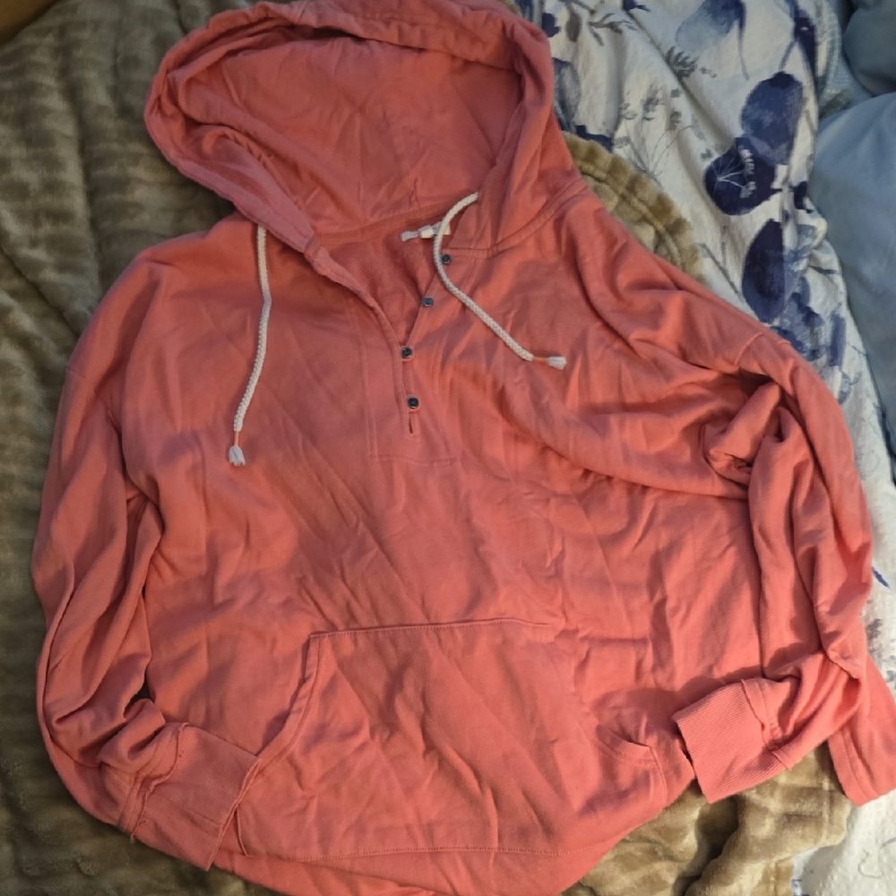 Maurices Pink Hoodie Sweatshirt